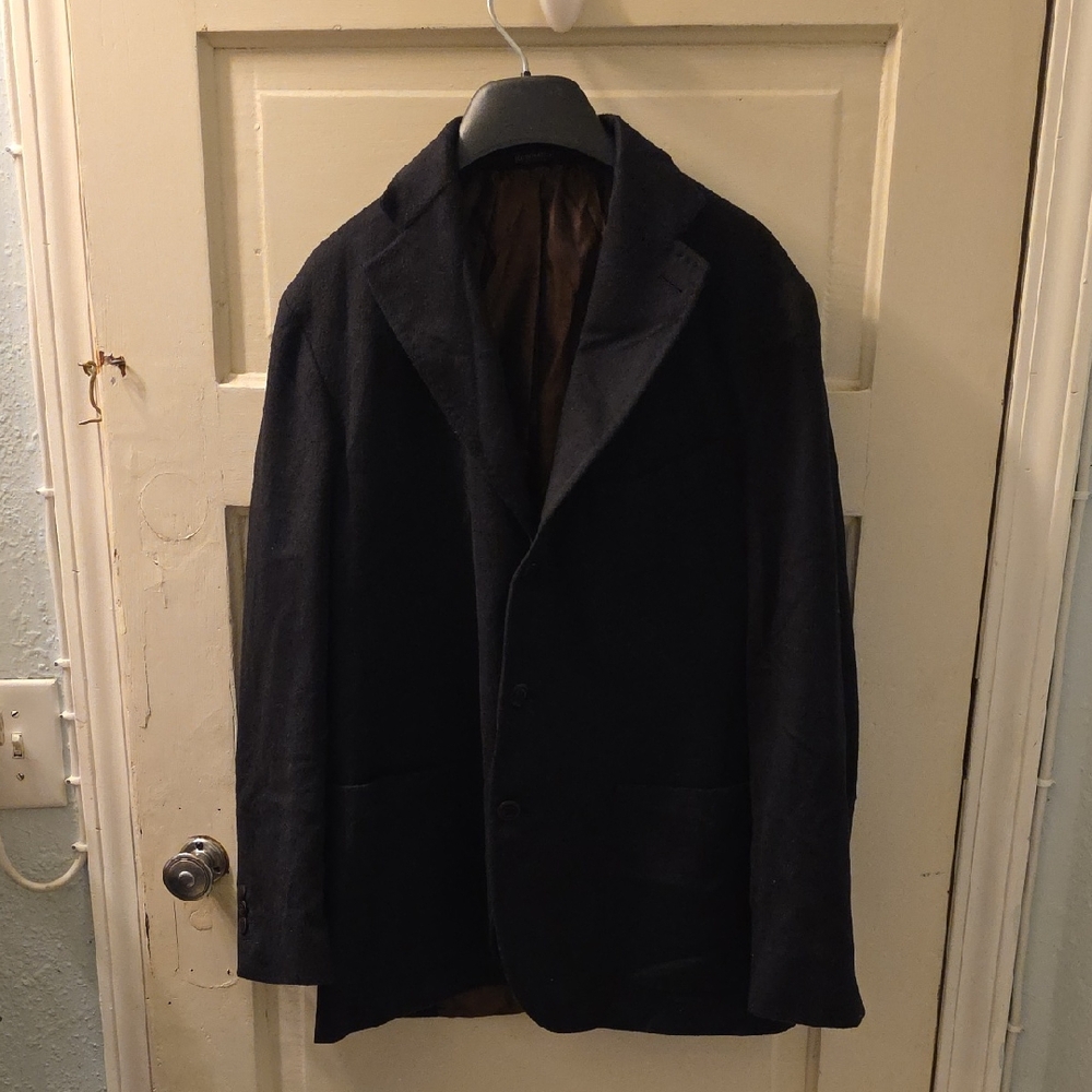 Rubinacci Napoli Black 100% Cashmere Blazer 46R